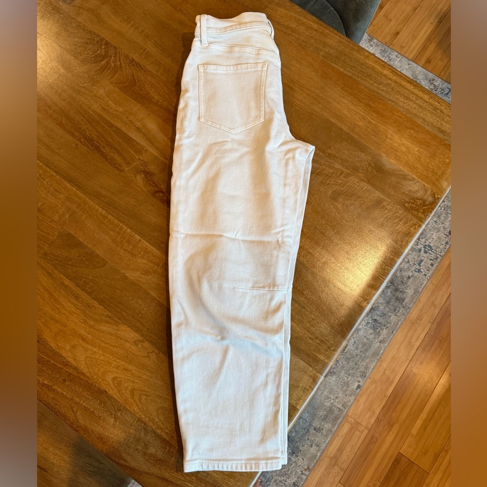 Ecru Cora Barrel-Leg Utility Jeans – Size 26 | Gently Worn